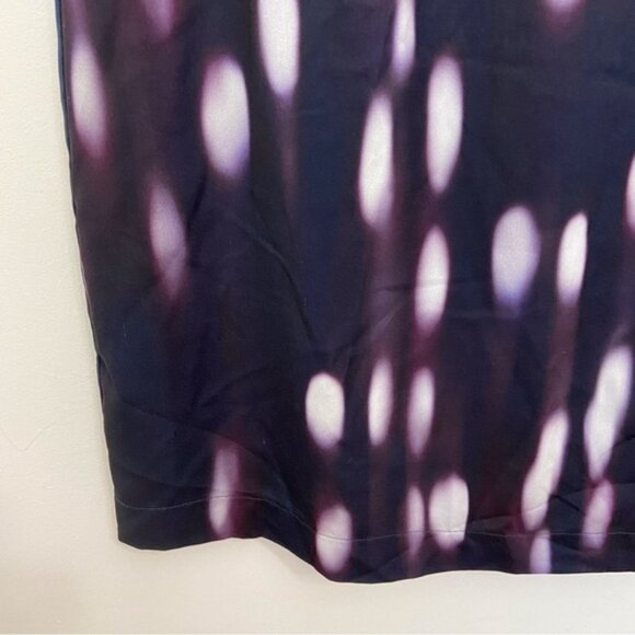 WILLOW THREAD navy blue dress v neck silky summer spring sleeveless M summertime - Picture 5 of 14